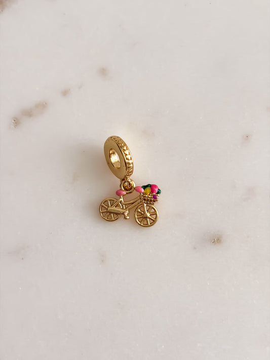 Bicicleta con flores Charm